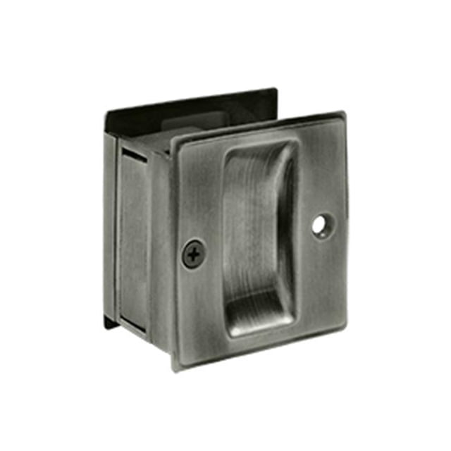 2.5 x 2.75 in. Passage Pocket Lock, Antique Nickel - Solid