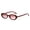 Burgundy-Dual Red, variant on Retro Oval Sunglasses, UV400 Protection, Unisex Candy-Color Shades, PC Frame