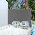 thumbnail image 1 of 120x63 In Retractable Side Awning Outdoor Water Repellent Screen Privacy Divider Yescom Modern, 1 of 11