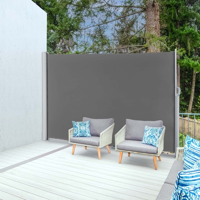 120x63 In Retractable Side Awning Outdoor Water Repellent Screen Privacy Divider Yescom Modern