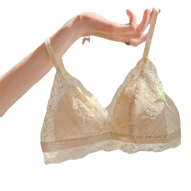 Sujetador de encaje sexy de estilo francés, sujetador push up fino con pecho pequeño, sujetador cómodo y transpirable para mujer