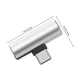 thumbnail image 2 of HEALEEP 2Ud Adaptador Type- 3.5mm Para Auriculares Negro Material Premium Resistente Y Duradero, 2 of 6
