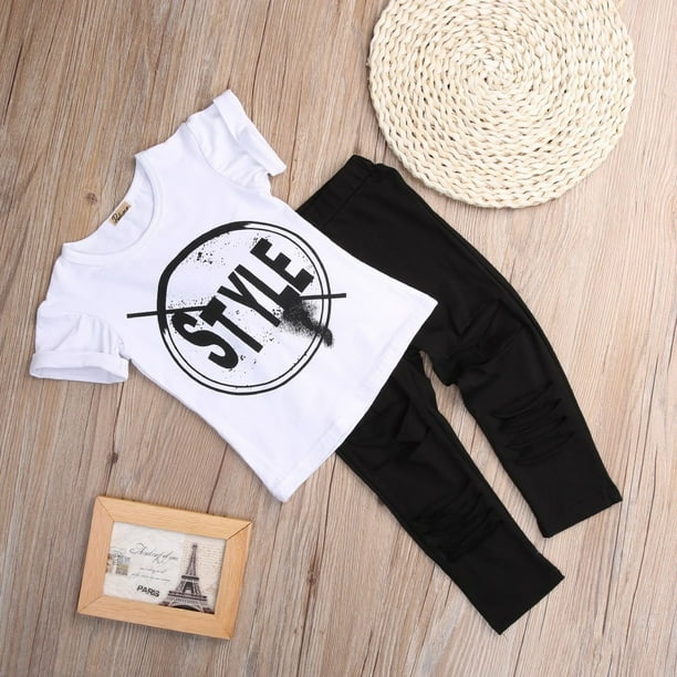 Cute Baby Girl Set Clothes Summer Child Clothes Girls Leggings T