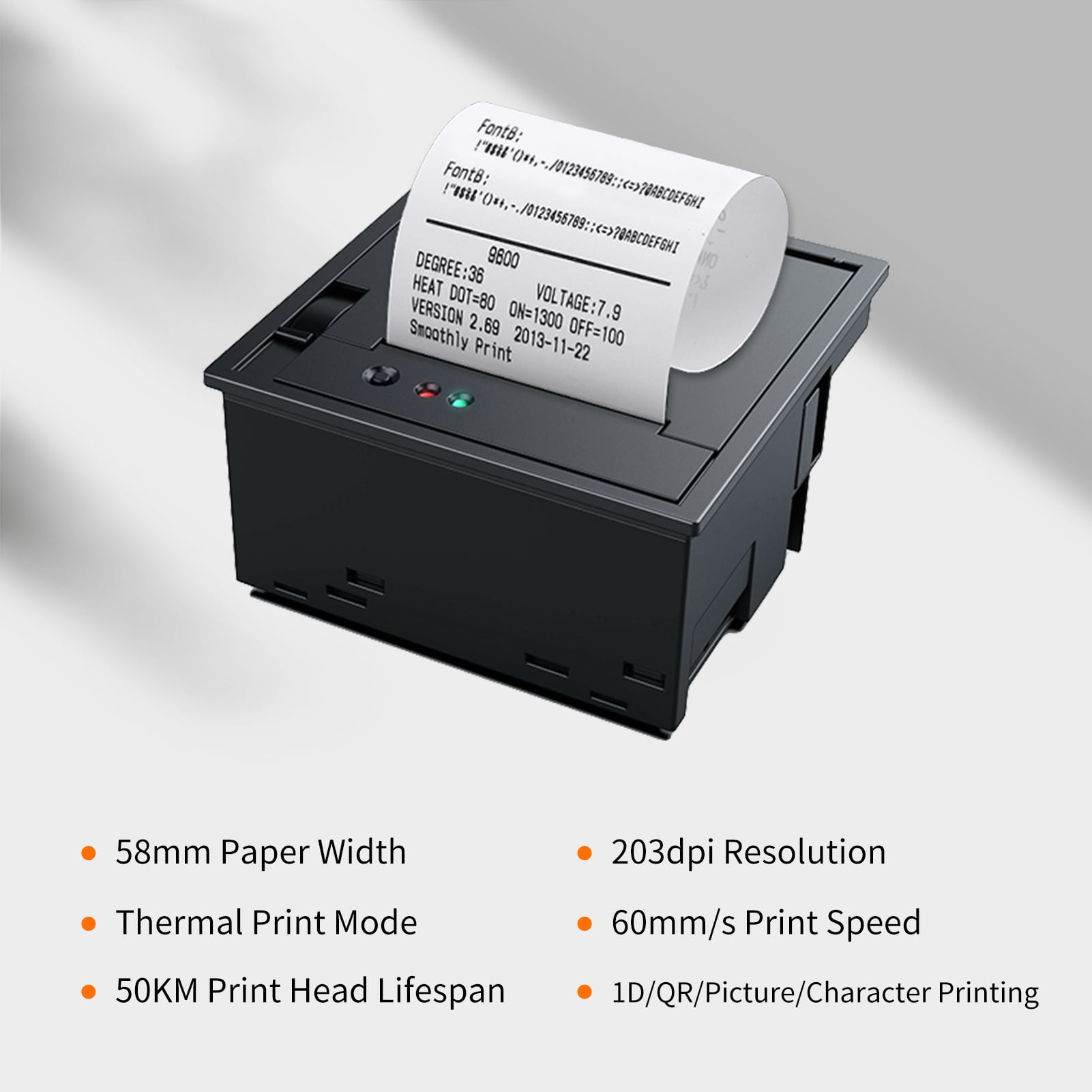 Embedded Thermal Receipt Printer 58MM Mini Label Printing Module with USB+TTL Serial Port Support ESC/POS Commands for Weighing Apparatus Register Self-Service Terminal - Walmart.com