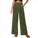 thumbnail image 2 of Pantalones Anchos de Cintura Alta para Mujer, Pantalones Casuales de Playa Fluidos de Verano con Bolsillos. Verde Oscuro XL, 2 of 10