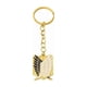 thumbnail image 2 of Wings of Freedom Keychain Attack Giant Peripheral Badge Metal Jewelry - Gold Black, 2 of 4