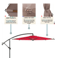 thumbnail image 4 of 9ft Cantilever Hanging Umbrella 8 Rib Replacement Canopy Taupe, 4 of 12