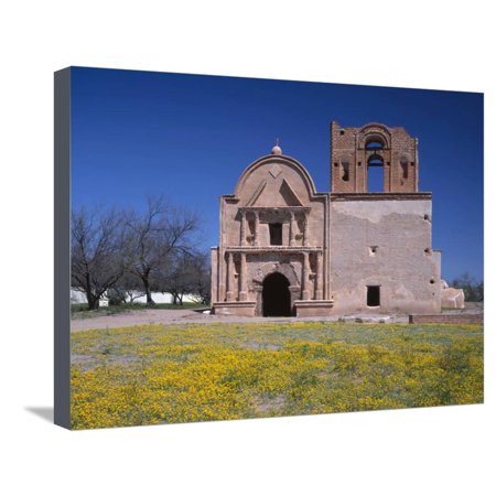 San Jose Christmas In The Park USA, Arizona, Tumacacori National Historical Park, Remains of Mission Church San Jose De Tumacacori Stretched Canvas Print Wall Art By John Barger ()