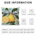 thumbnail image 6 of Acheng Hello Lemon Decorative Throw Pillow Covers Set of 2, Spring Summer Squeeze The Day Seasonal Cushion Case Decor, Blue Plaid Stripes Farmhouse Home Decoration for Sofa Couch White, 6 of 6