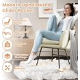 thumbnail image 3 of Rocking Chair ，Glider Chair with Armrests and Upholstered Pad, Bedroom Rocker Chair, 3 of 7