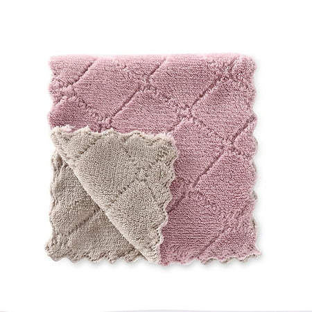 

Clearance PEONAVET Kitchen Towels 12Pcs Nonstick Oil Coral Velvet Hanging Hand Towels Kitchen Dishclout