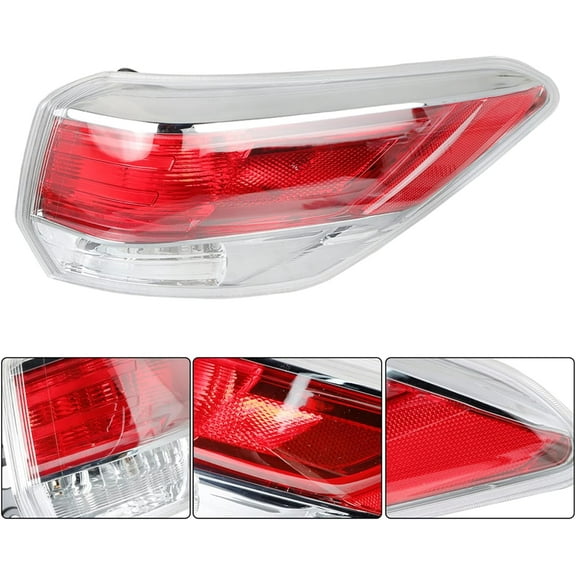 waltyotur Passenger Side Tail Light Replacement for 2014-2016 Toyota Highlander Rear Tail Light Brake Lamp Assembly RH Right Side 81550-0E100 TO2805120