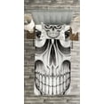 thumbnail image 3 of Ambesonne Celebration Quilted Bedspread Set 2 Pcs, Skull Face Angry, Twin Size, Pale Grey White, 3 of 3
