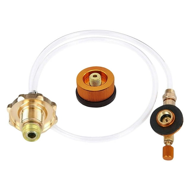 Sonducket Estufa de para acampar al aire libre, adaptador de recarga de propano, quemador, tanque de cilindro plano Kits de desorden para acampar opcion 2 NO1