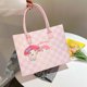 thumbnail image 2 of Bolso de mano Kulomi de gran capacidad Sanrio, nuevo bolso de almuerzo lindo Merlot para mujer, bolso de fieltro con forma de perro Yugui, 2 of 4