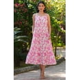 thumbnail image 3 of Pink Pure Cotton Abstract Printed Tiered Dress, 3 of 9