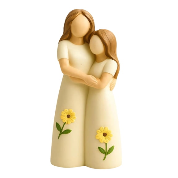 Mother and Daughter Statue Tabletop Commemorative Ornament Gifts for Mom from Daughter, Mother and Daughter Hugging Figurines for Mother's Day Christmas or Birthday Gifts