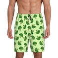 thumbnail image 1 of Balery Broccoli Vegetables Pantalones cortos de pijama de punto de algodón para hombre con cinturilla y bolsillos-Small, 1 of 6