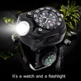 thumbnail image 2 of Reloj LED recargable 350lm NikouMX luz de muñeca resistente al agua linterna con brújula para correr al aire libre senderismo Camping, 2 of 8
