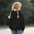 thumbnail image 3 of enyan Tween Girl Hoodie Zip Up 5-14T Kids Long Sleeve Zipper Cute Cat Hood Sweatshirt with Pocket Black,9-10 Years, 3 of 7
