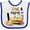 White and Royal, variant on Inktastic One and Digging It Bulldozer 1st Birthday Boys or Girls Baby Bib