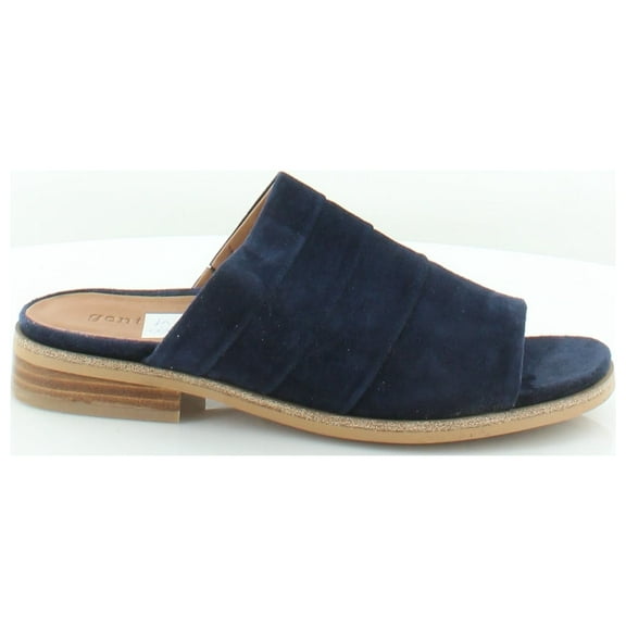 Gentle Souls Womens Gayle Suede Slide Sandal Shoes, Navy, US 8.5