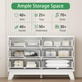 thumbnail image 4 of FANRAL 6 Drawers Dresser Fluted Dresser for Bedroom,Wooden Chest of Drawers Modern Dresser for Closet,White Dresser, 4 of 8