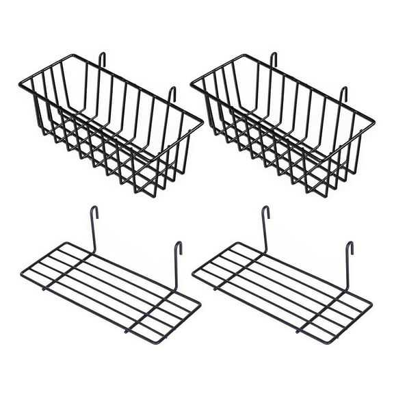 Worgeous 2 Sets Pegboard Peg Board Racks Wire Shelf Bins Wall Organizers