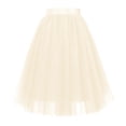 thumbnail image 6 of XIAONU Women's Tulle Midi Tutu Skirt Bow-Accented Fluffy Layered Skirts Elegant Princess Party Skirt, 6 of 6