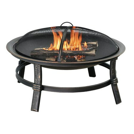 Blue Rhino Brushed Copper Wood Burning Outdoor Fire Bowl,