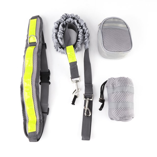 Correa De Mano Libre Para Mascotas, Herramientas Ligeras Para Caminar Para Mascotas, Riñonera Con 2 Bolsas De Almacenamiento Para Caminar De Noche Para Mascotas, Caminar, Entrenar YLSHRF Hand Free Pet Leash