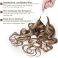 thumbnail image 3 of SEGO Curly Wire in Human Hair Extensions Hidden Hair Extensions with Invisible Band Translucent Fish Line Hairpiece without Clip, 3 of 7