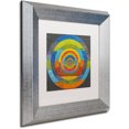 thumbnail image 2 of Trademark Fine Art 'Full Circle' Canvas Art by Michelle Calkins White Matte, Silver Frame, 2 of 4