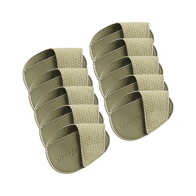 Destyer Golf Head Covers PU Portable Protector Travel Golf Athlete for Training Green Large 10 Pcs 1Set