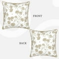 thumbnail image 3 of Kll Vintage Stylized White Color Decorative Throw Pillow Covers Velvet Soft For Couch Sofa Bedroom Living Room Outdoor -18"X18", 3 of 8