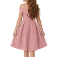 thumbnail image 4 of Ugoldhm Girls Off-the-Shoulder Formal Dress with Pockets - Spaghetti Strap A-Line Party Gown (6-14 Years), 4 of 8