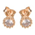 thumbnail image 3 of Yoursfs Rhinestone Small Stud Earrings for Women Gold Plated Cubic Zirconia Round Dainty Earring Hypoallergenic Piercing Earrings Birthday Gifts, 3 of 6