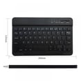 thumbnail image 2 of 7 inch Ultra-Slim Bluetooth Keyboard Compatible with iPad /iPad Air/iPad 9.7-inch/iPad Pro/iPad Mini   and Other Bluetooth Enabled Devices Including iOS  Android  Windows  Black, 2 of 8