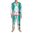 thumbnail image 3 of Cauagu Happy easter Print Men's Long-Sleeve Pajama Set,Soft Button-Front 2Pjs for Men Long Sleeve Men’s Sleepwear-X-Large, 3 of 7