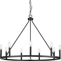 P400314-31M-Progress Lighting-Gilliam - 9 Light Chandelier In New Traditional Style-26.5 Inches Tall and 35.5 Inches Wide-Matte Black Finish