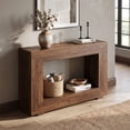 thumbnail image 4 of Fnova Farmhouse Console Table for Entryway, 47.2" Long Narrow Wood Entryway Table, Easy Assembly, Dark Brown, 4 of 19