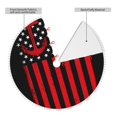 thumbnail image 2 of Rocae Nautical American Flag for Christmas Tree Skirt with Pom Pom Trim for Holiday Party for Holiday Home Decor Indoor Outdoor-30", 2 of 7