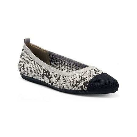UPC 194307566427 product image for VINCE CAMUTO Womens Black Beige Snakeskin Knit Antimicrobial Removable Insole Cu | upcitemdb.com