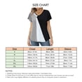 thumbnail image 6 of Women Contrast Color T Shirt V Neck Printed T Shirt Summer Casual Short Sleeve Tops Light Gray L, 6 of 6