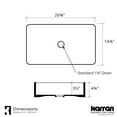 thumbnail image 3 of Karran Usa VC-508-WH Valera 26-3/8" Rectangular Vitreous China Vessel Bathroom Sink -, 3 of 5