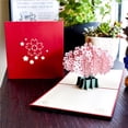 thumbnail image 2 of 1 Pieza Tarjetas de Felicitación 3D con Envuele Artesanía Adornos para Atractiva Elegante Sakura, 2 of 9