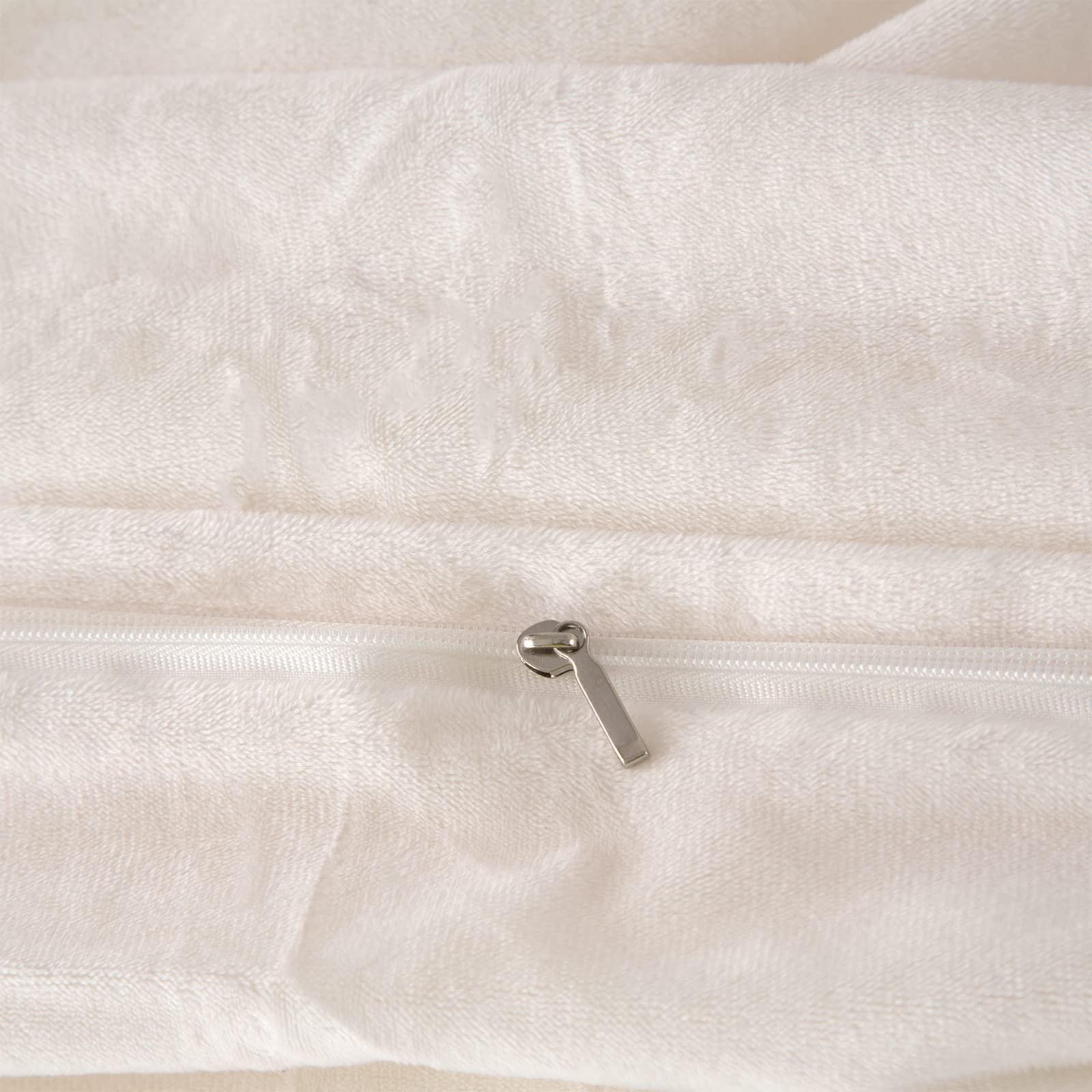 Plush Shaggy Fuzzy Duvet Cover Set White Cow Print Soft Crystal Velvet Twin Bedding Set (1 Faux Fur Duvet Cover + 1 Faux Fur Pillowcases)
