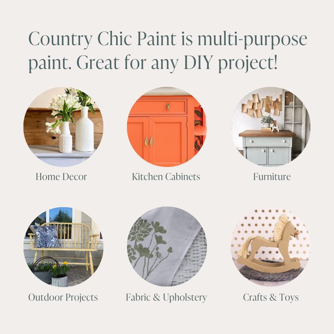 JJEAN-Country Chic All-in-One Chalk Paint for Furniture, Cabinets, Home Decor, Eco-Friendly, Matte Finish, Built-In Primer & Top Coat for Wood, Metal - Secret Garden (Green) - 4 oz (118 ml)