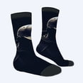 thumbnail image 2 of Four Seasons Universal Socks (2 Pairs) - Unisex Trendy Socks with Intricate Futuristic Helmet and Face Design Mixed Colors for All Seasons, 2 of 5