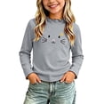 thumbnail image 2 of PureCasa Children's Pullover Shirt Basic Shirts Turtleneck T-Shirt Tops Cotton Lettuce Edge Trim Long Sleeve Cute Print Toddler Girl Clothes, 2 of 5